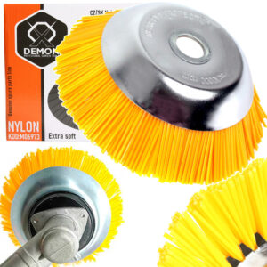 SZCZOTKA NYLONOWA TARCZOWA 200/25,4MM DEMON PODKASZARKI KOSY CZYSZCZENIA SOLIDNA
