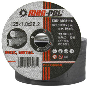 TARCZE TARCZA DO CIĘCIA METALU 125 x 1.0mm MOCNA