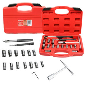 ZESTAW FREZÓW DO GNIAZD WTRYSKIWACZY WTRYSKÓW 17 elementów Solidne