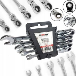 KLUCZE PŁASKO - OCZKOWE Z GRZECHOTKĄ 5 SZT MOCNE