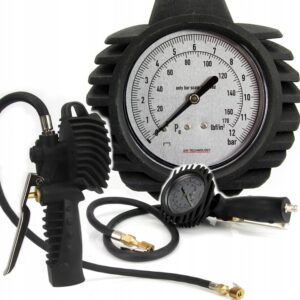 PISTOLET DO POMPOWANIA BJC KÓŁ Opon Pneumatyczny z MANOMETREM 12BAR Warsztatowy