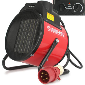 NAGRZEWNICA ELEKTRYCZNA 5 kW GRZEJNIK FARELKA REDUKCJA DMUCHAWA TERMOSTAT