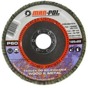 TARCZA DO SZLIFOWANIA LISTKOWA 125X22 P60 MOCNA