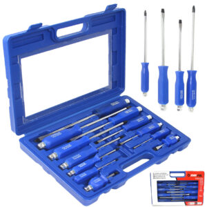 ZESTAW WKRĘTAKÓW ŚRUBOKRĘT PODBIJANIA ŚLUSARSKIE Solidne 12 szt warsztatowe