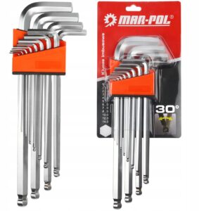 KLUCZE IMBUSOWE HEX DŁUGIE Z KLULKĄ 1,5-14mm IMBUS WARSZTATOWE MOCNE