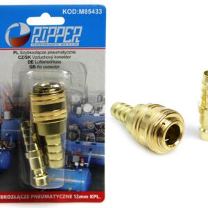 SZYBKOZŁĄCZE PNEUMATYCZNE WĘŻA12 MM MĘSKI I ŻENSKIE