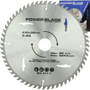TARCZA WIDIOWA DO CIĘCIA DREWNA 230x32mm 32T POWER BLADE