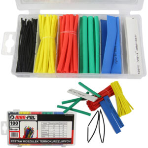 ZESTAW RURKI KOSZULKI TERMOKURCZLIWE 100SZT KOLOR TERMOKURCZE