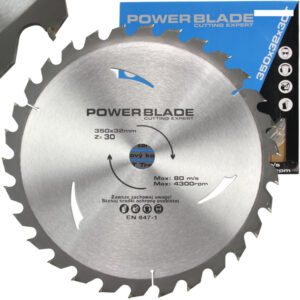 TARCZA WIDIOWA DO DREWNA  350mm*30T*32.0 POWER BLAD STOLARSKA MOCNA