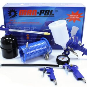 Zestaw Narzędzi Pneumatycznych Do Malowania Pompowania 5W1 Kompresora Sprężarki