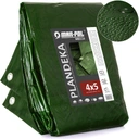 PLANDEKA 4x5m WZMACNIANA GRUBA 120g MOCNA UV+ WODOODPORNA PŁACHTA OKRYCIE ZBOŻA ZIEMNIAKÓW