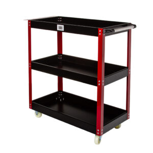 STALOWY WÓZEK Z TRZEMA PÓŁKAMI 3 PŁÓKI