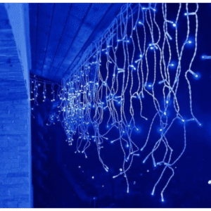 LAMPKI SOPLE 500LED NIEBIESKIE wewnętrzne zewnętrzne 21m KURTYNA