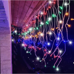 LAMPKI SOPLE 500 LED MULTICOLOR wewnętrzne zewnętrzne 21m KURTYNA