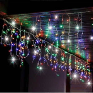 LAMPKI SOPLE 500LED z flashem MULTICOLOR wewnętrzne zewnętrzne 21m KURTYNA