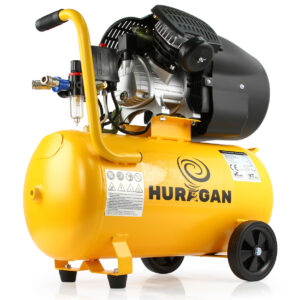 HURAGAN KOMPRESOR OLEJOWY 50L SPRĘŻARKA POWIETRZA 3kW ODWADNIACZ 440l/min 2 TŁOKI