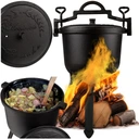 KOCIOŁEK ŻELIWNY GARNEK ŁASUCHA myśliwski węgierski 8L na OGNISKO GRILL