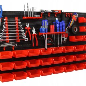 TABLICA ŚCIANKA NARZEDZIOWA WARSZTATOWA KUWETY DO GARAŻU 28 KUWET 95x55 cm SOLIDNE