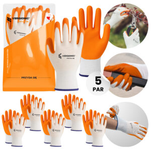 Rękawice Ogrodowe Rolnicze Budowlane 5 par Mocne