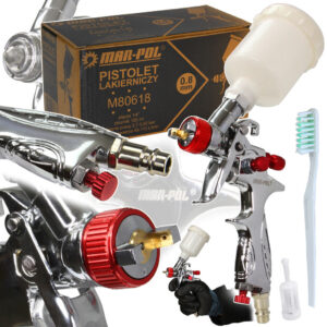 PISTOLET DO MALOWANIA lakierniczy MINI 0,8 CHROM
