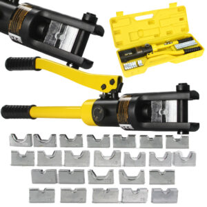 ZACISKARKA PRASKA RĘCZNA DO KABLI+ DUŻY ZESTAW MATRYC 12 SZT. 18 TON SOLIDNA