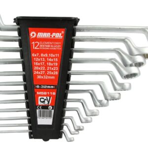 KLUCZE OCZKO.-ODGIĘ 12szt (6-32mm) SATYNA MOCNE