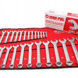 KLUCZE PŁASKO - OCZKOWE 25-ELE (6-32mm) /CZERWONA PŁACHTA/