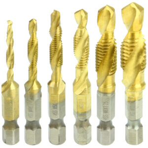 WIERTŁA DO METALU GWINTUJĄCE HSS M3 - M10 GWINTOWNIKI 6 SZT.